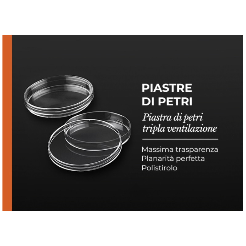20 pezzi 90 mm sterile Piastra di Petri in polistirolo Petri con coperchio