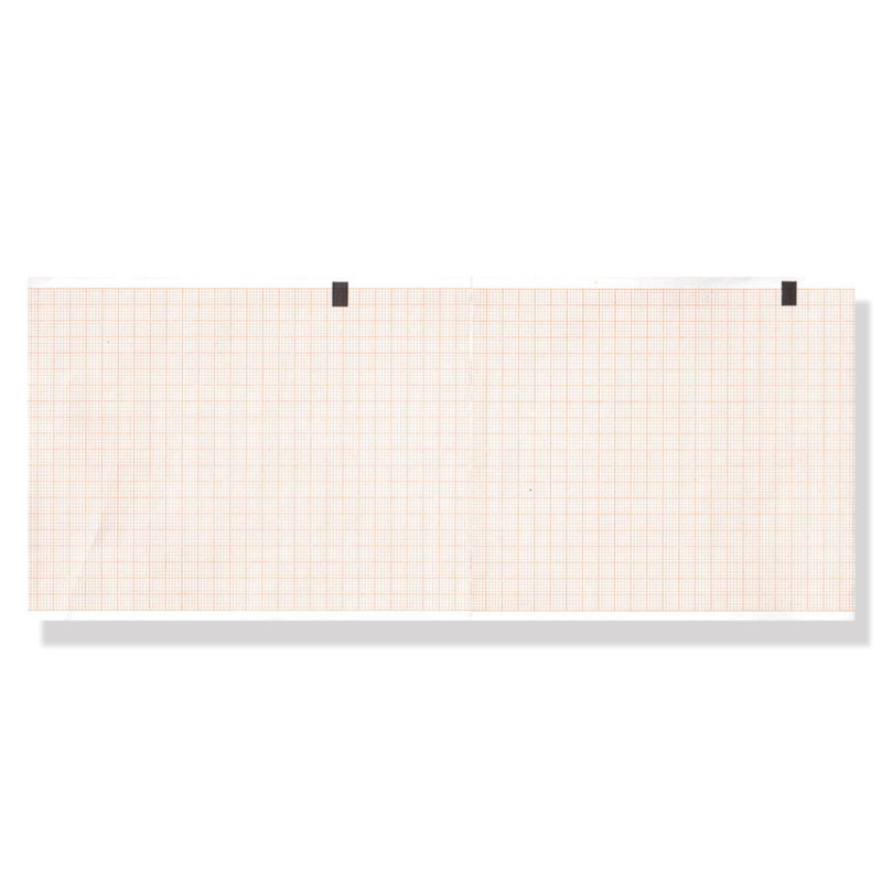 Carta termica ecg 108x140 mmxm - pacco griglia arancio - conf. 25 pacchi Carta termica ecg 108x140 mmxm - pacco griglia arancio - conf. 25 pacchi
