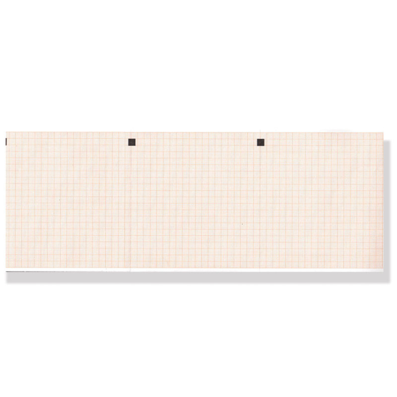 Carta termica ecg 112x100 mmxm x 300 pacco griglia arancio - conf. 25 pacchi Carta termica ecg 112x100 mmxm x 300 pacco griglia arancio - conf. 25 pacchi
