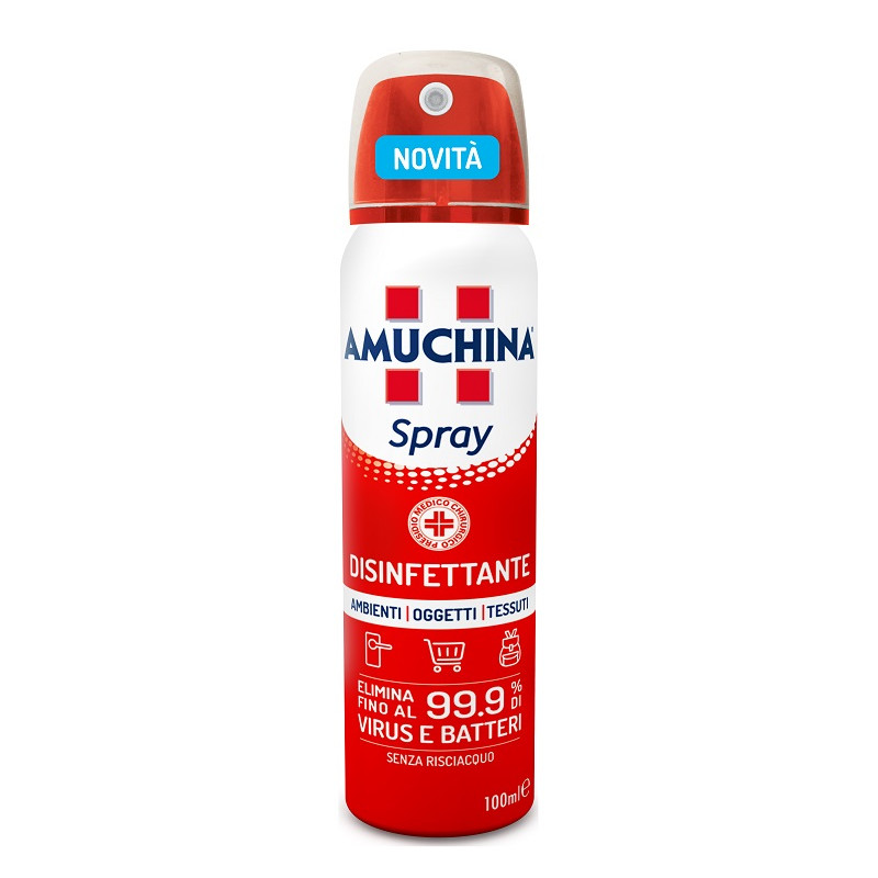 Amuchina Spray Disinfettante Virucida Battericida e Fungicida per ambienti  oggetti e tessuti - 100 ml