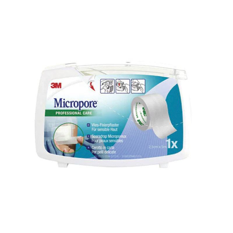 MICROPORE 3M - h 25 mm x 5 m - Conf.1 pz. MICROPORE 3M - h 25 mm x 5 m - Conf.1 pz.