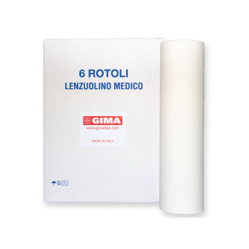 Lenzuolino medico 2 Veli 80m x 59 cm pref. 190 cm - conf. 6 rotoli