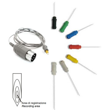 Elettrodo per EMG ad ago concentrico bipolari monouso giallo lunghezza 45 mm