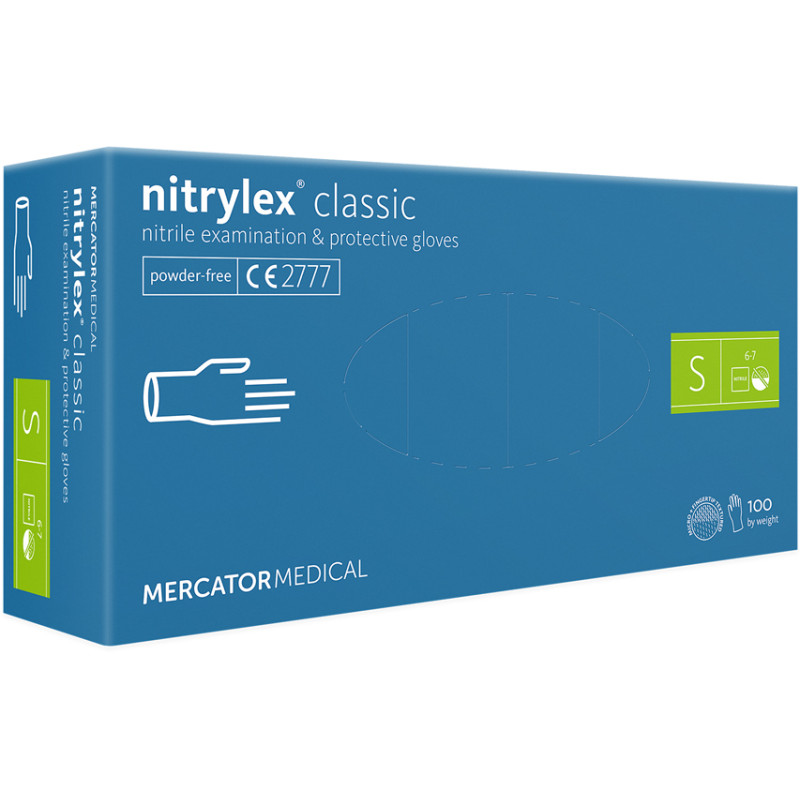 Guanti nitrile nitrylex classic - piccoli - conf. 100 pz.