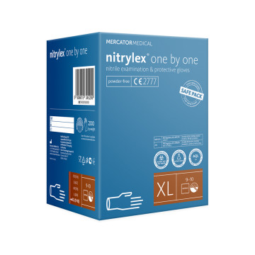 Guanti nitrile nitrylex classic one by one - extra large - conf. 200 pz.