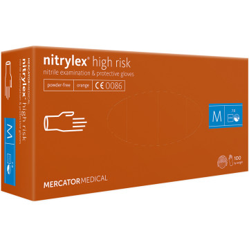 Guanti nitrile nitrylex orange - medi - conf. 100 pz.