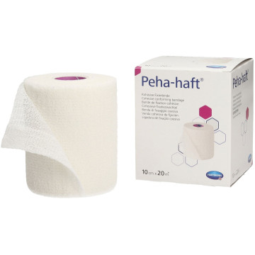 Benda di fissaggio coesiva Peha-haftlatex free - 10 cm x 20 m