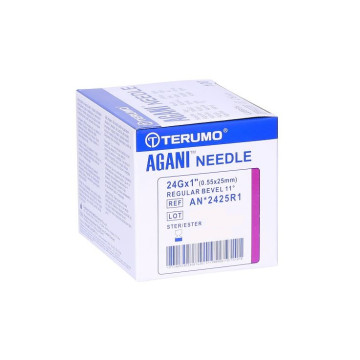 Aghi ipodermici terumo agani 24gx1" - 0,55x25mm - an*2425r1 - viola - sterili - conf. 100 pz.