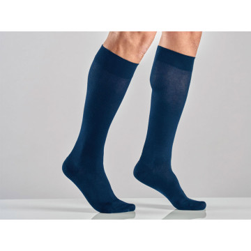 Gambaletto cotone unisex - xxl - media compressione - blu - 1 paio