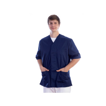 Casacca con bottoni-cotone/pol.-unisex xl blu - 1 pz.