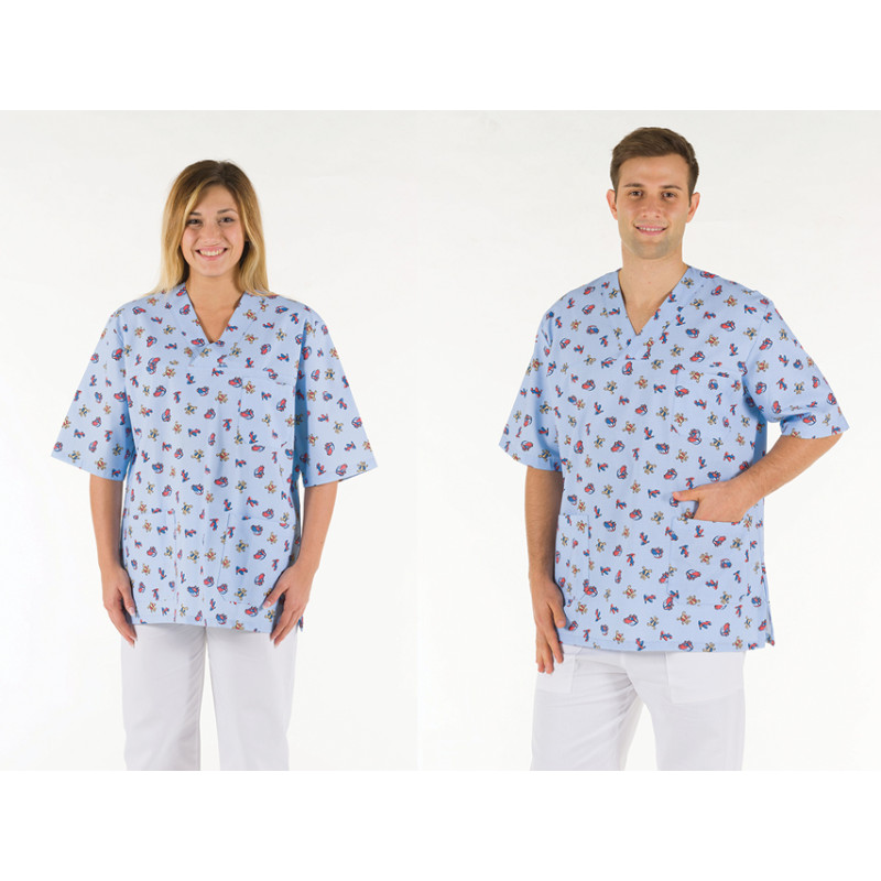 Casacca cotone - celeste fantasy - l - 1 pz. Casacca cotone - celeste fantasy - l - 1 pz.