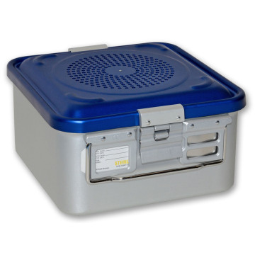 Container con filtro piccolo h150 mm - blu forato - 1 pz.