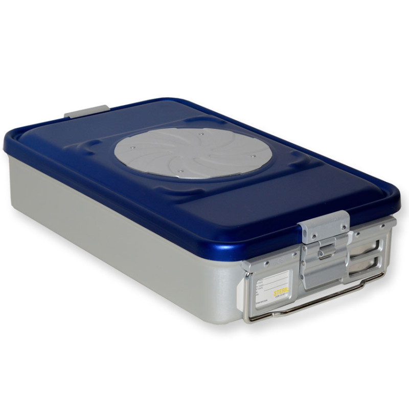 Container con valvola medio h100 mm - blu forato - 1 pz. Container con valvola medio h100 mm - blu forato - 1 pz.