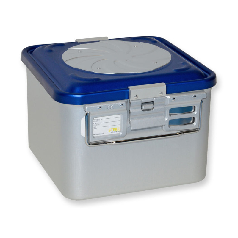 Container con valvola piccolo h200 mm - blu forato - 1 pz. Container con valvola piccolo h200 mm - blu forato - 1 pz.