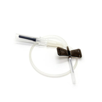 Set per prelievo di sangue 22G x ¾ "nero con ago adattatore luer, lunghezza tubo 190 mm, sterile CF/50