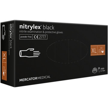 Guanti in nitrile nitrylex black - extra large - conf. 100 pz.
