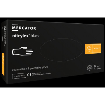 Guanti in nitrile nitrylex black - extra piccoli - conf. 100 pz.