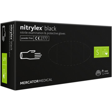 Guanti in nitrile nitrylex black - piccoli - conf. 100 pz.
