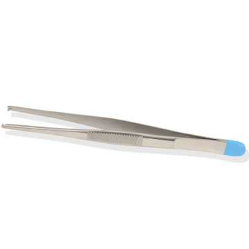 Pinza medicazione chirurgica sterile - retta - 13 cm, 1x2 denti - conf. 25 pz.