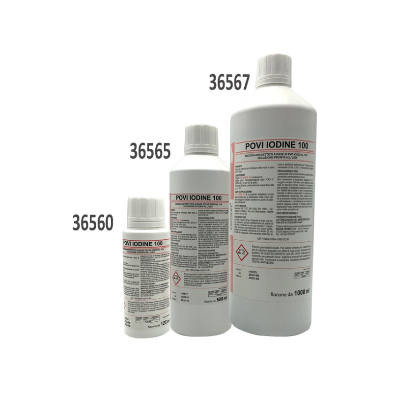 POVI-IODINE 100 ANTISETTICO - flacone da 500 ml - biocida POVI-IODINE 100 ANTISETTICO - flacone da 500 ml - biocida