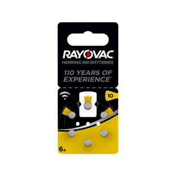Batterie acustica rayovac 10 - blister 6 pz.