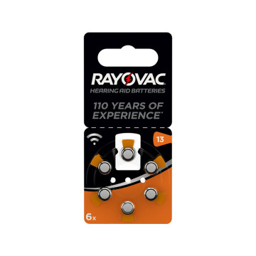 Batterie acustica rayovac 13 - blister 6 pz.