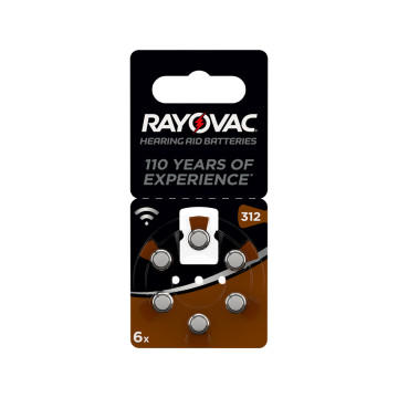Batterie acustica rayovac 312 - blister 6 pz.