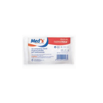 Garza idrofila di cotone sterile 10x10 cm - 1 busta da 25 pz.