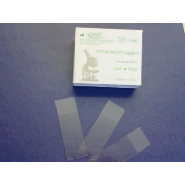 Vetrini per citologia, molati e con banda sabbiata Conf. da 50 pzBox da 2.500 pz