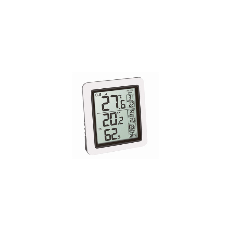 Termometro/igrometro digitale wireless INFO per il monitoraggio della  temperatura esterna e della temperatura/umidità ambiente