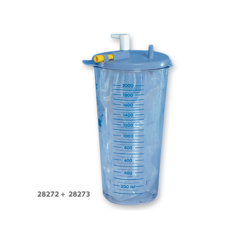 Vaso per aspiratori da 2 litri per sacche monouso Vaso per aspiratori da 2 litri per sacche monouso