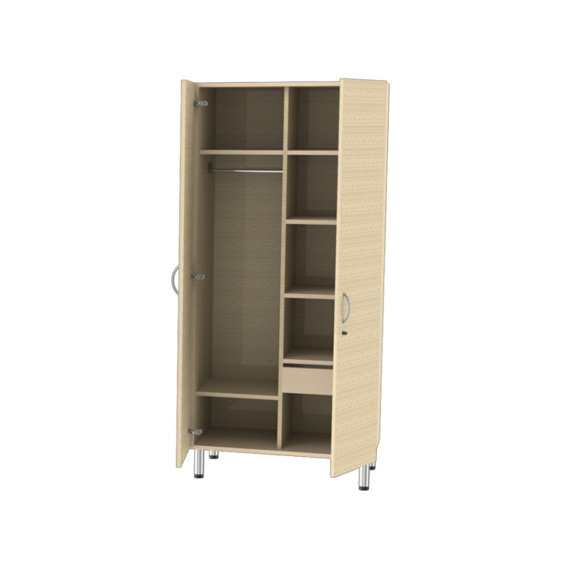 Armadio Per Camera - Beige Striato - Smontato - 1 Pz. Armadio Per Camera - Beige Striato - Smontato - 1 Pz.
