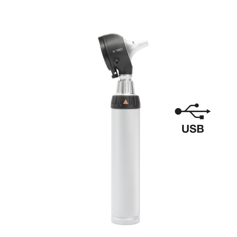 Set otoscopio Heine K 180® F.O. 3,5V - manico ricaricabile BETA 4 USB - cavo USB e alimentazione elettrica Set otoscopio Heine K 180® F.O. 3,5V - manico ricaricabile BETA 4 USB - cavo USB e alimentazione elettrica