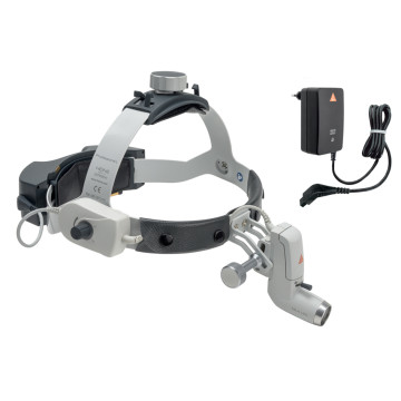 Lampada frontale HEINE ML4 LED con batteria mPack UNPLUGGED e trasformatore - J-008.31.415
