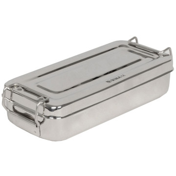 Scatola inox 18x8x4cm - con manici - 1 pz.