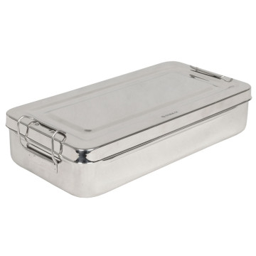 Scatola inox 30x15x6cm - con manici - 1 pz.