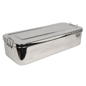 Scatola inox 50x20x10cm - con manici - 1 pz.