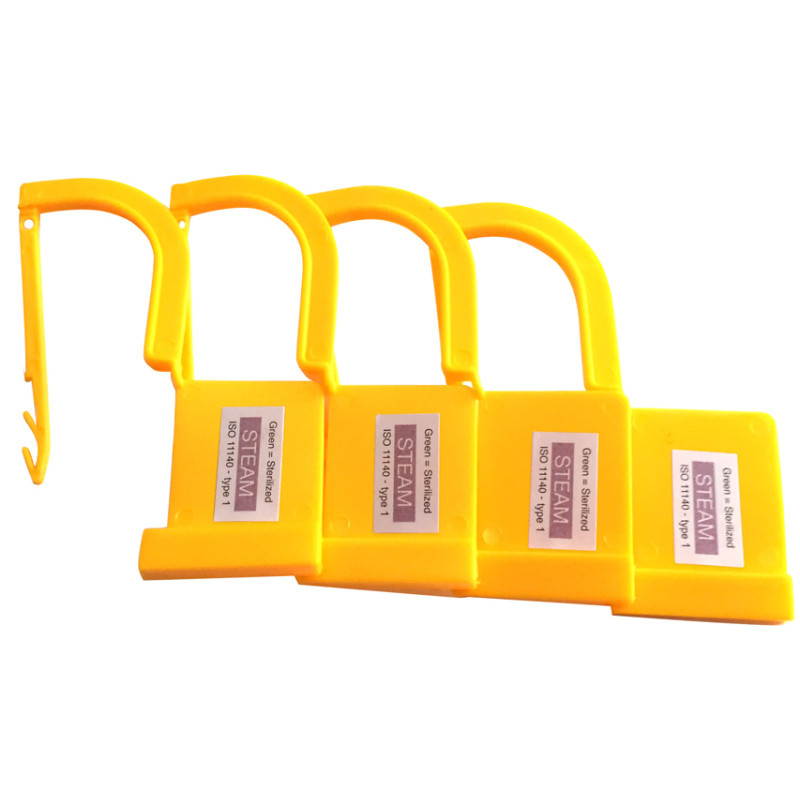 Sigillo In Plastica Con Indicatore Di Vapore - Giallo - Conf. 100 Pz. Sigillo In Plastica Con Indicatore Di Vapore - Giallo - Conf. 100 Pz.