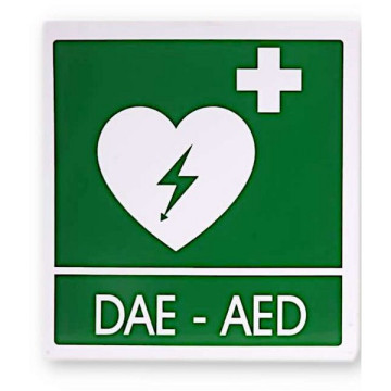 Cartello frontale per Defibrillatore DAE-AED - cm 29 X 36