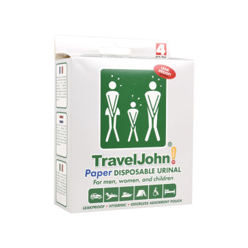 Traveljohn wc portatile in carta - 800 cc - conf. 4 pz.