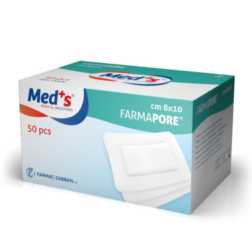FarmaPORE Medicazione Adesiva in Cerotto 8 x 10 cm in TNT - Conf.50 pz.