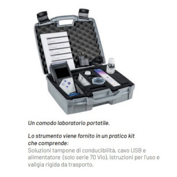 Conduttimetro professionale portatile con innovativo display ad alta risoluzione a colori, Senza Cella