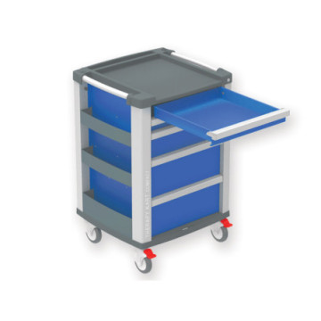 Carrello multifunzione Compact Kart - blu - 5 cassetti