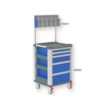Carrello multifunzione Compact Kart - blu - 5 cassetti