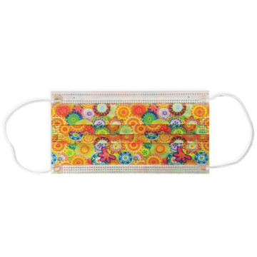 Mascherina Chirurgica Filtrante 98% 3 VELI tipo II con elastici - adulti - colors - Conf.10 pz