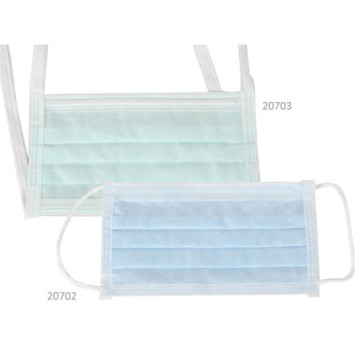 MASCHERINA CHIRURGICA AFLUID® A 4 VELI CON ELASTICI - azzurra – conf. 50 pz.