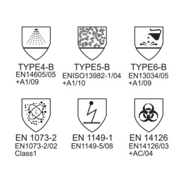 TUTA ISOLANTE CON CUCITURE TERMOSALDATE - Tipo 4B-5B-6B - Taglia S - monouso