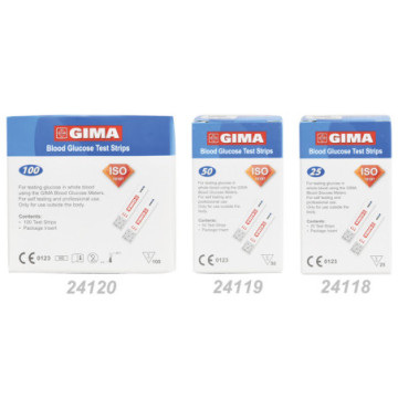 STRISCE GLUCOSIO per GLUCOMETRO GIMA - CONF.50 PZ