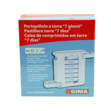 Portapillole settimanale x4 tower - spagnolo/portoghese - 1 pz.