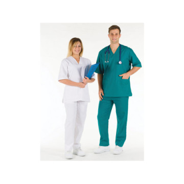 Casacca unisex Tg. XL - 100% Cotone - Colore bianco